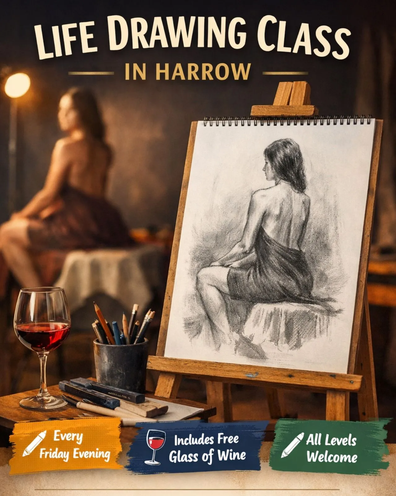 Life Drawing Class Launches in Harrow: Weekly Friday Sessions for Art Lovers
